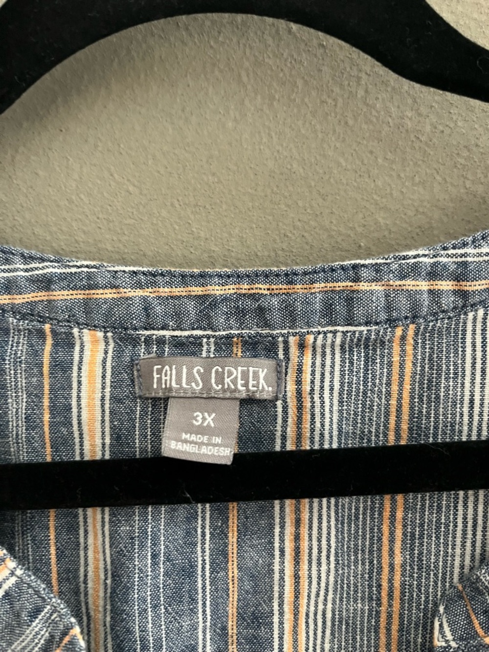 Linen and Cotton 3X Mini Dress Falls Creek Multicolor Vertical Stripe Pockets - Picture 6 of 10
